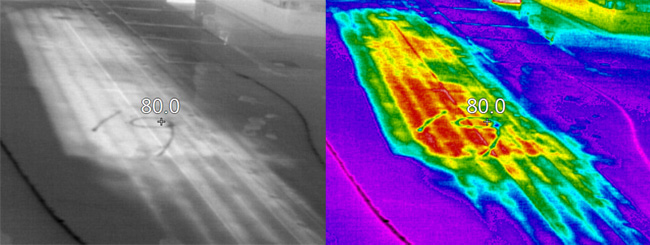 example of a infrared roof scan